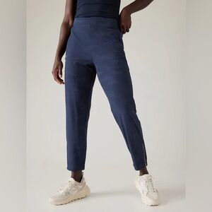 Athleta Blue Brooklyn Heights Camo Ankle Zip Pants High Rise